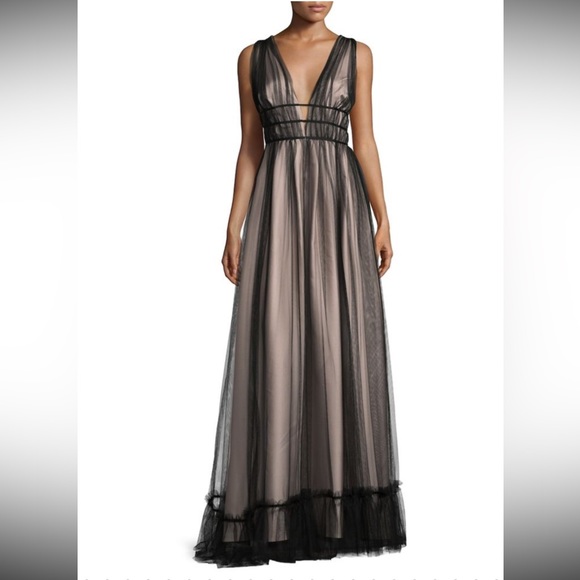 ZAC POSEN Ruth Sleeveless Plunging dress | gown - Picture 2 of 10